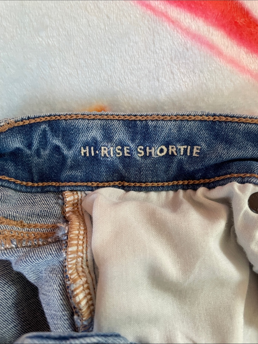 American Eagle Outfitters Distressed Blue Denim Cutoff Shorts - Picture 3 of 4
